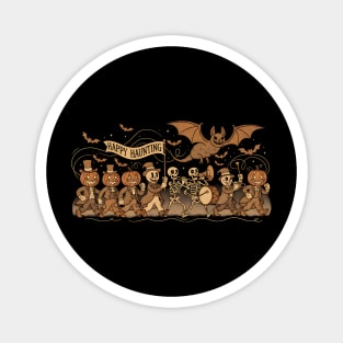 Happy Haunting Vintage Illustration Magnet
